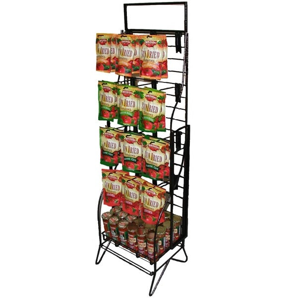 5 Shelf Black Folding Display Rack w/Sign Frame – Choice Display