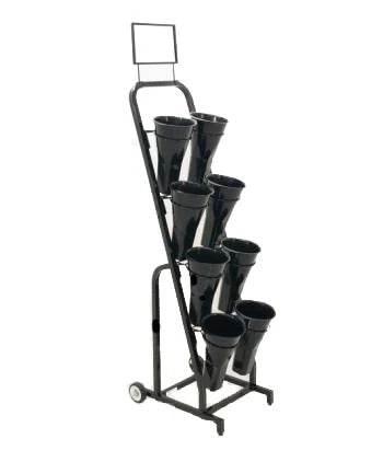 Metal Rolling Floral Display - 8 Vase